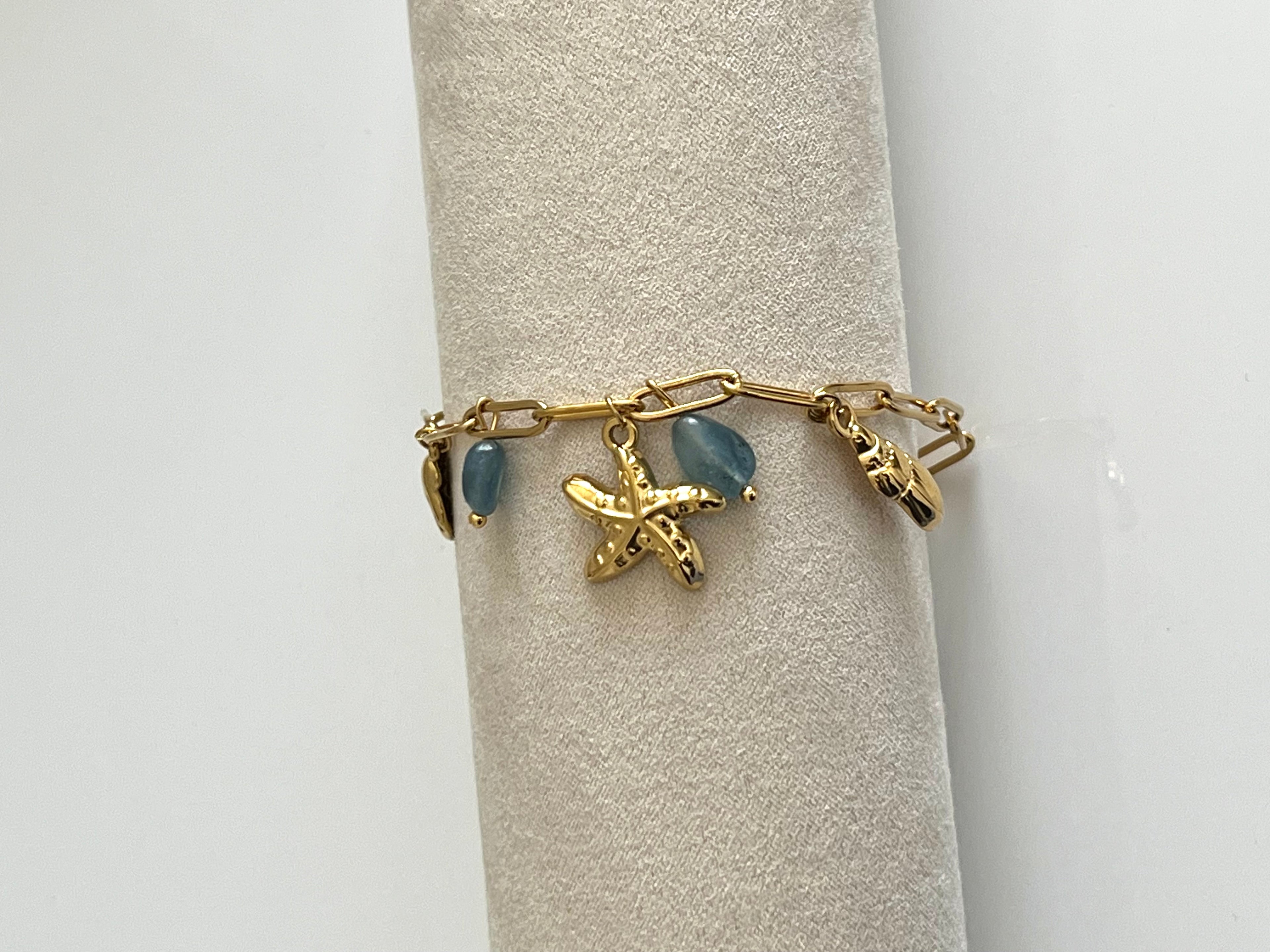 Blue Star Shell Armband