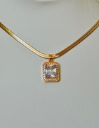 Italian Baguette Pendant Halskette