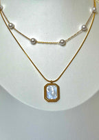 Duo Chain Pearl Halskette