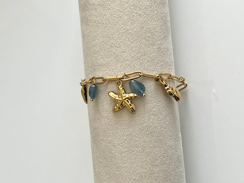 Blue Star Shell Armband