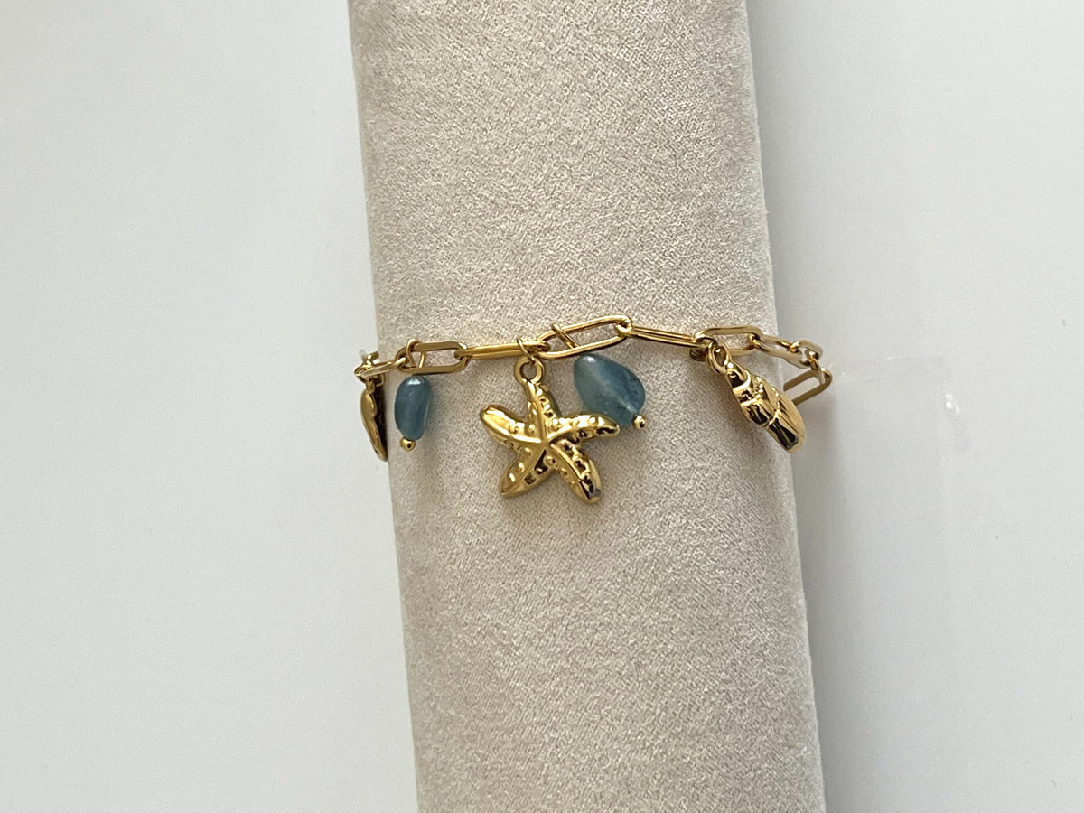 Blue Star Shell Armband