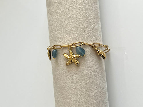 Blue Star Shell Armband