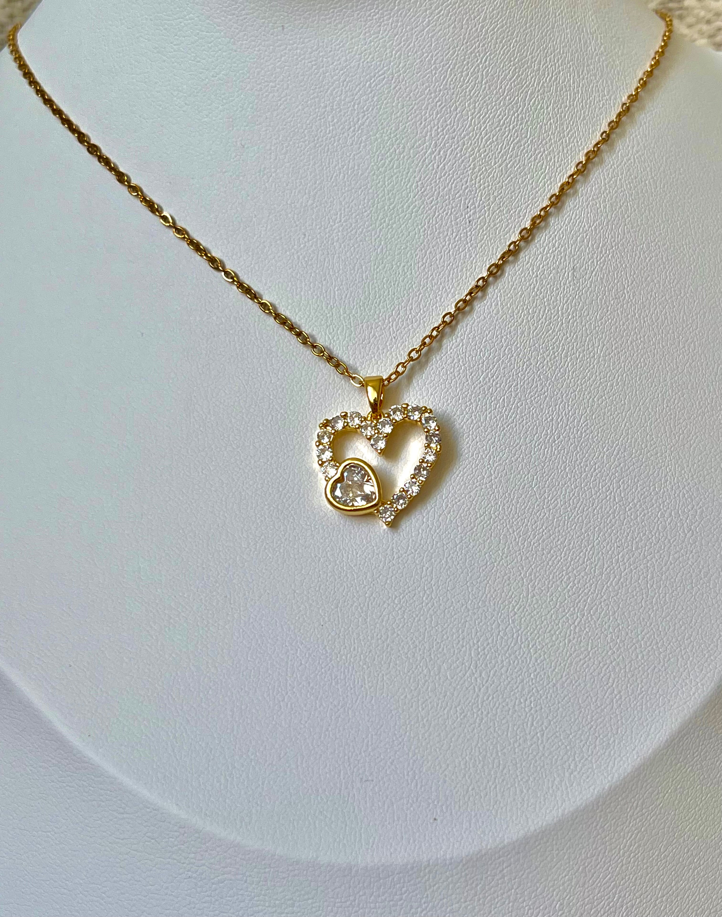 Crystal Heart Halskette