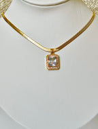 Italian Baguette Pendant Halskette