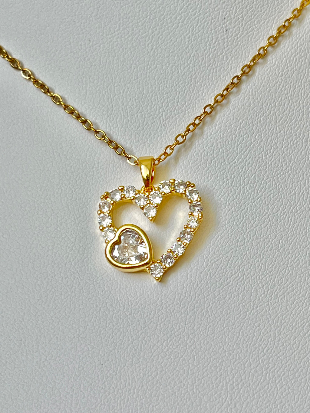 Crystal Heart Halskette