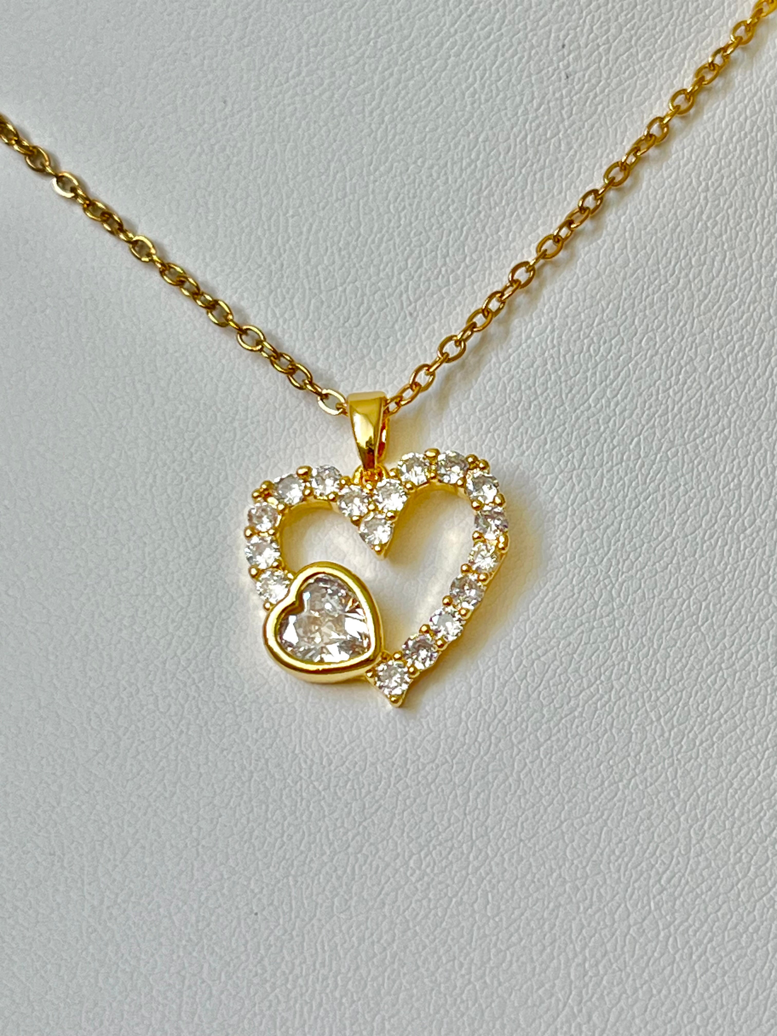 Crystal Heart Halskette